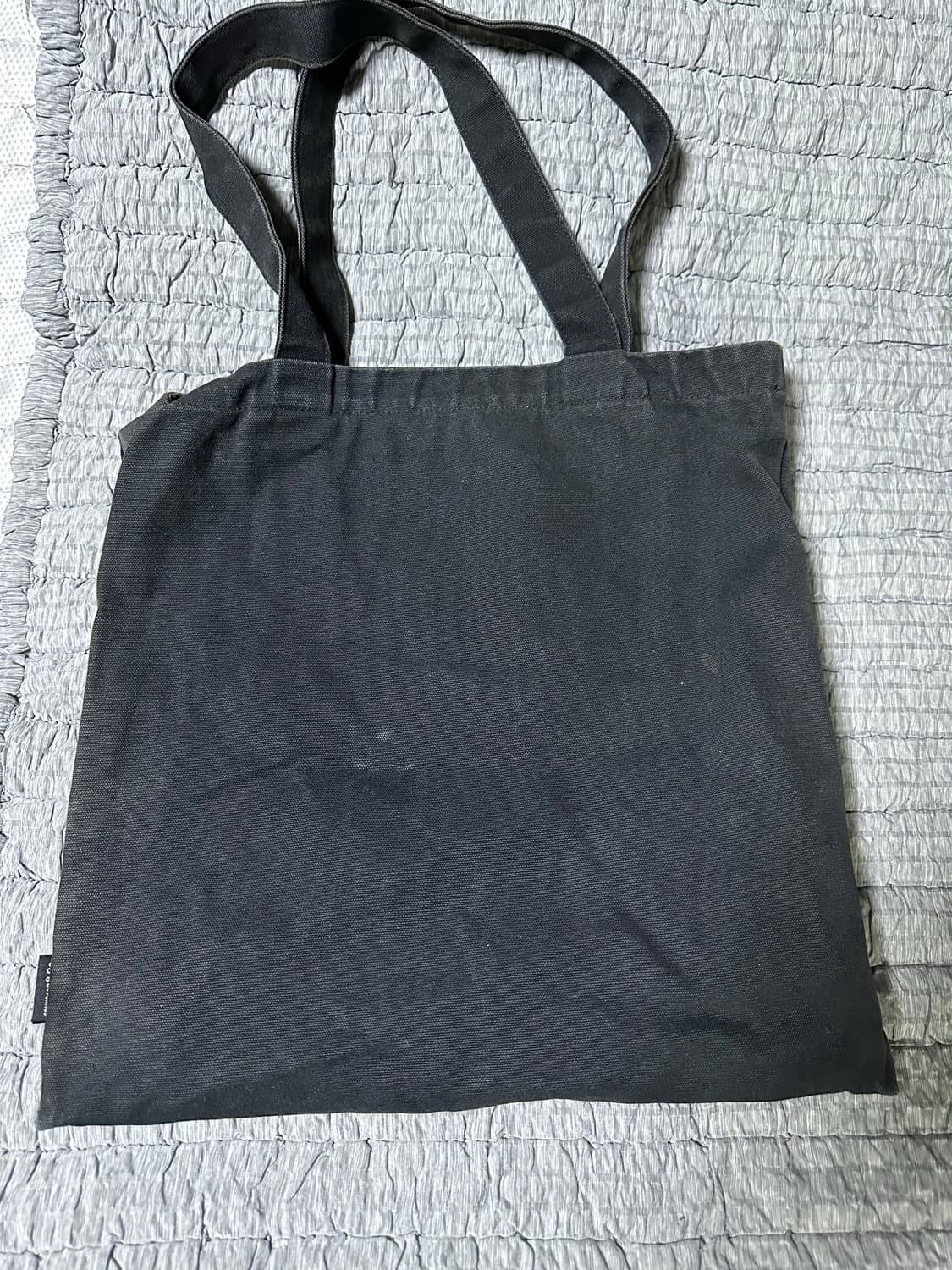 캉골 블랙 캔버스 토트백 상품이미지2