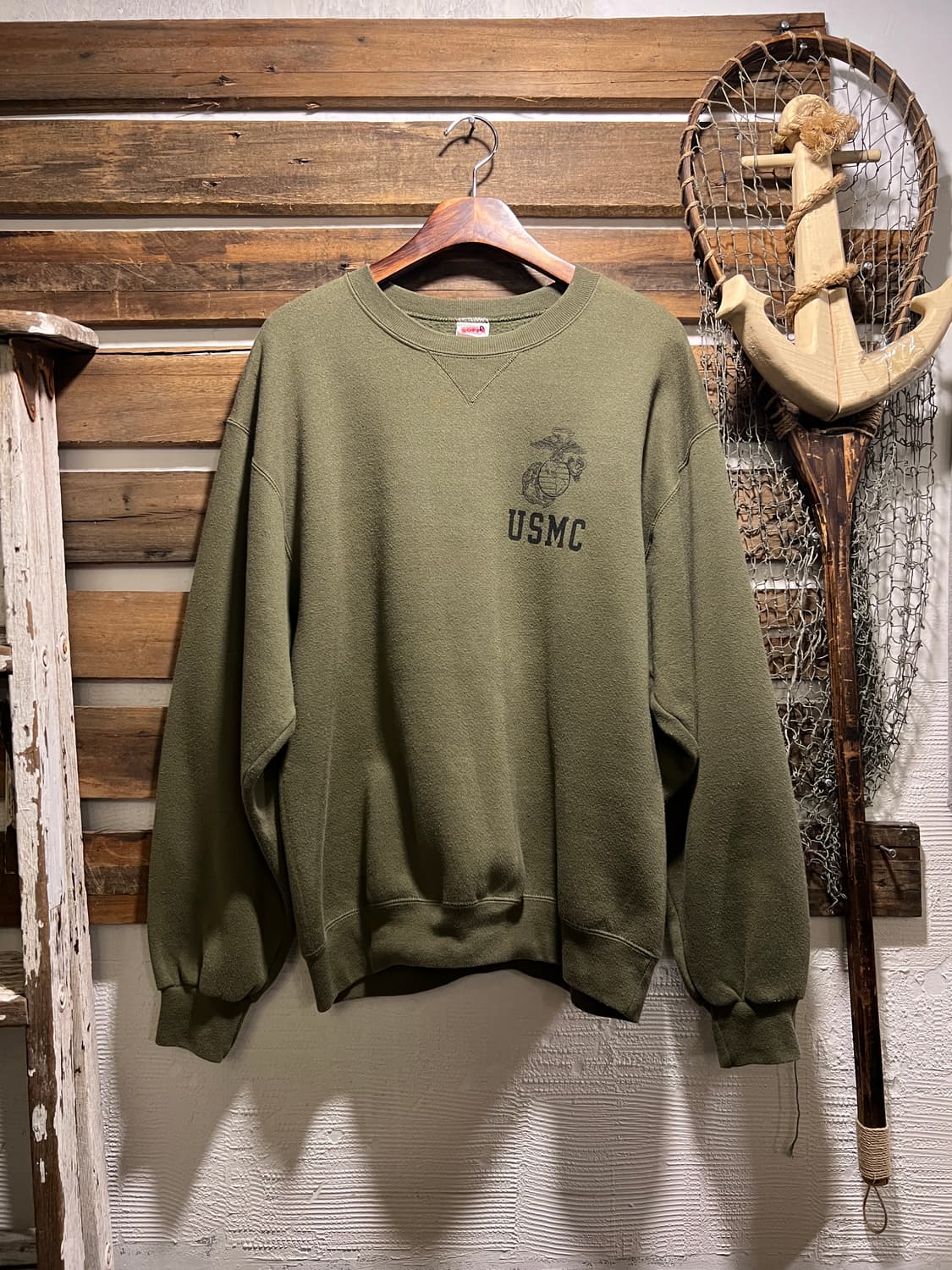 [M]90's 오리지널 USMC 미 해병대 스탠실 스웻셔츠 상품이미지2