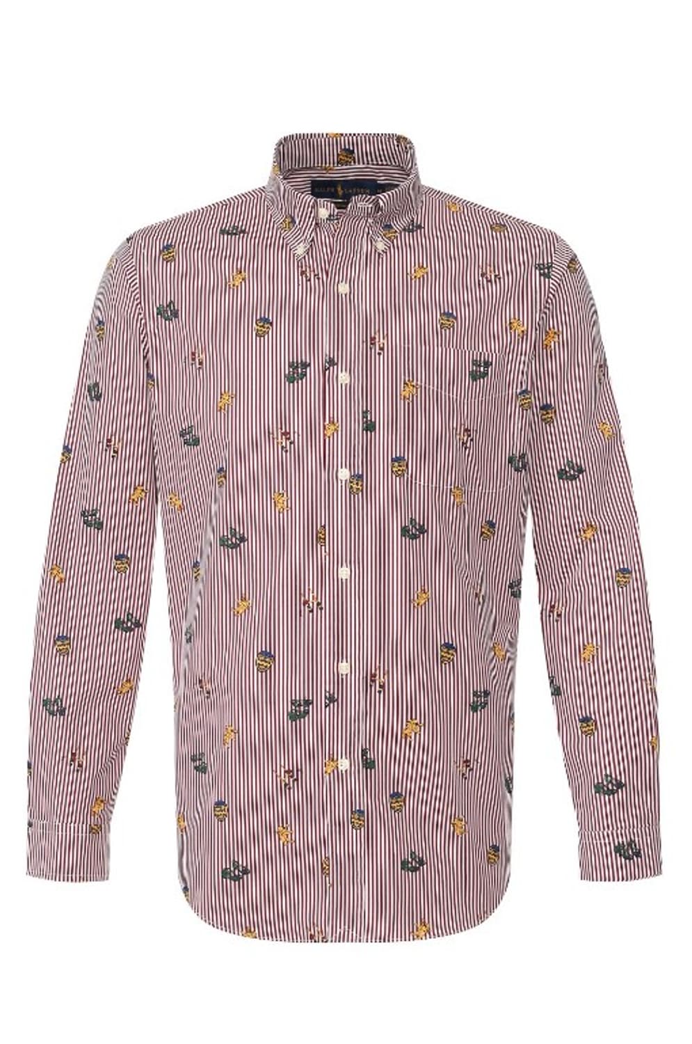 폴로 클래식 핏 멀티 패턴 럭비 엥겔 스트라이프 셔츠 상품이미지1