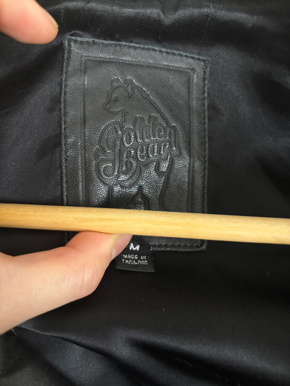 골든베어 레더 봄버 자켓 상품이미지5