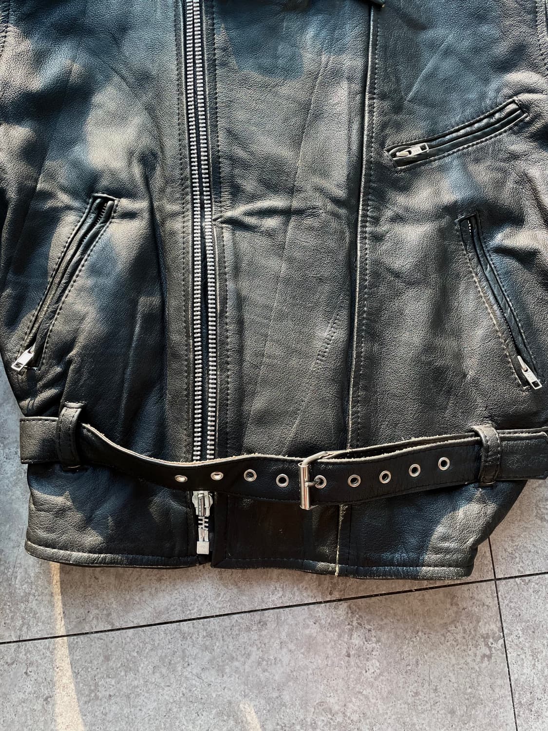 빈티지 소가죽 라이더자켓 상품이미지4