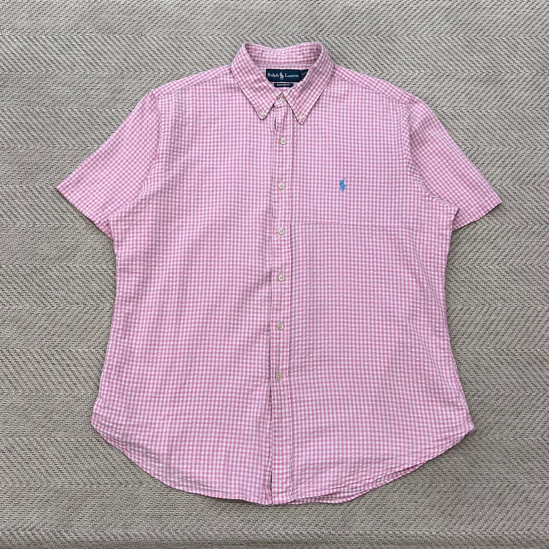 폴로랄프로렌 체크 시어서커 하프셔츠 r3961 상품이미지1