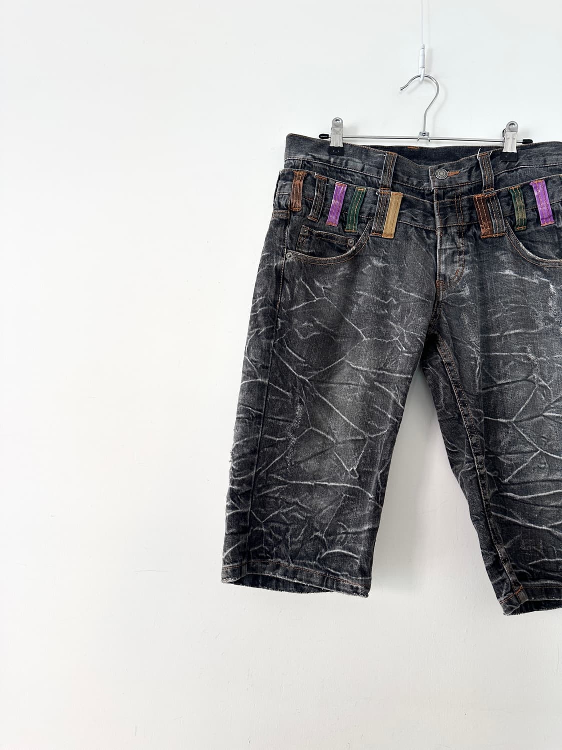 Double waist pin midi denim pants 상품이미지2