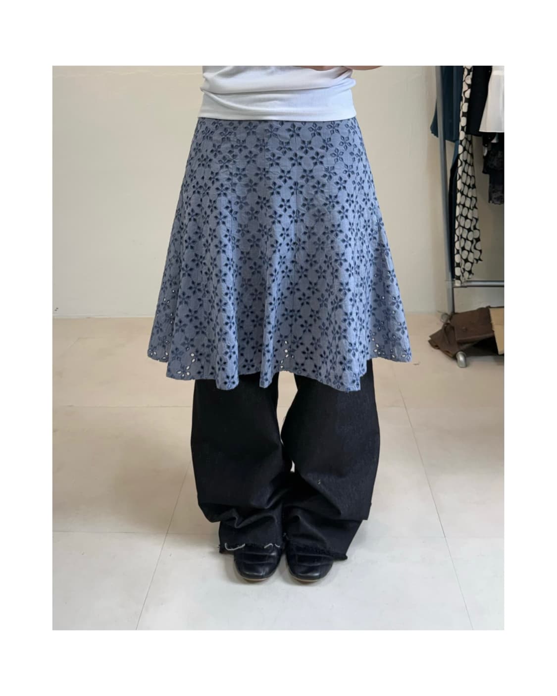 Courreges 펀칭 스커트 상품이미지1