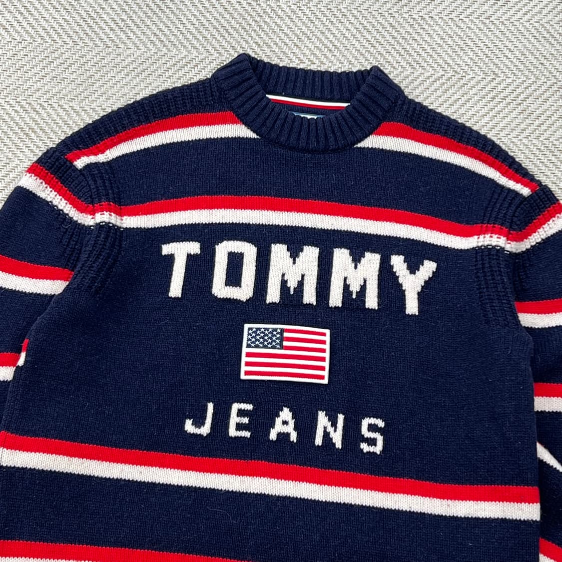 타미진스 성조기 스트라이프 울니트 r2927 상품이미지3