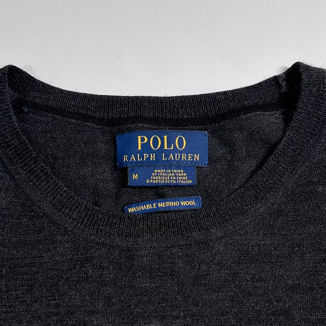 폴로 랄프로렌 메리노 울 챠콜 니트  상품이미지5