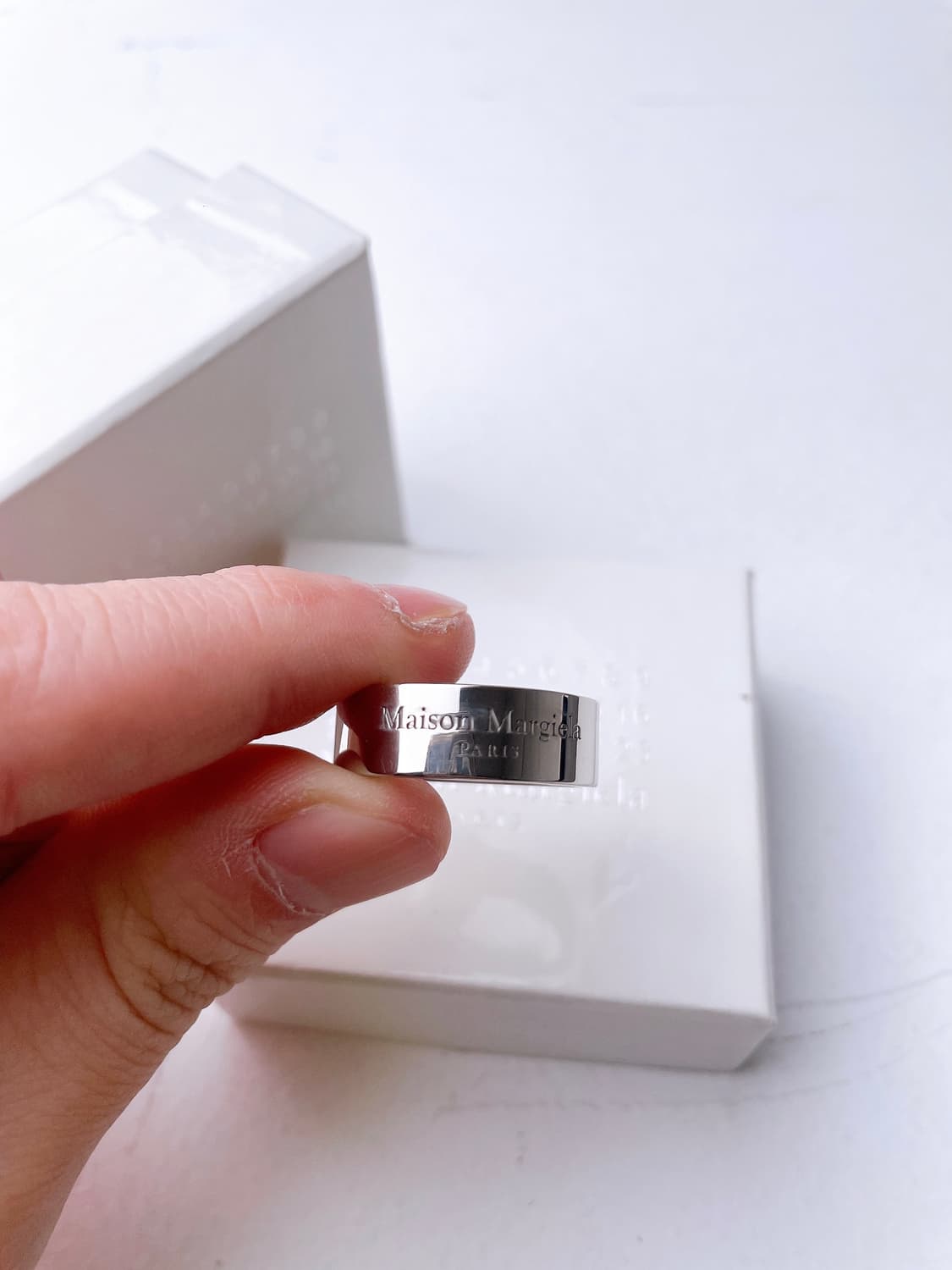 (정품/새상품) 메종 마르지엘라 로고 링 상품이미지2