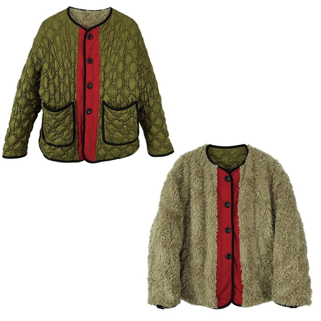 [파르티멘토] 리버시블 양면 퀄팅 쉐르파 자켓 M18471 상품이미지2