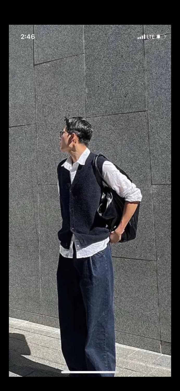 무료배송) zara 자라 알파카 니트 조끼 네이비 s size 상품이미지3