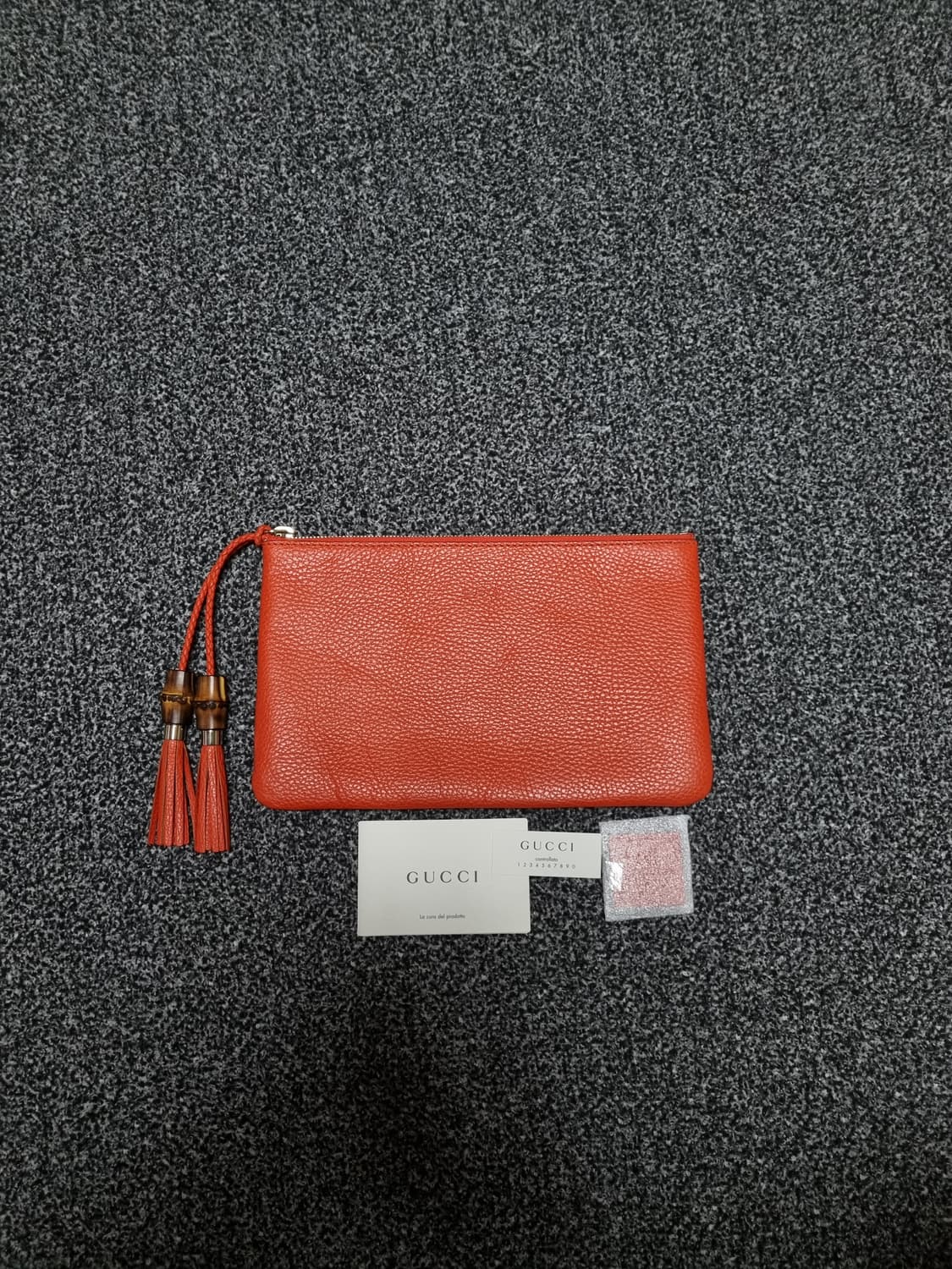 (정품) 구찌 뱀부 테슬 클러치 스몰 상품이미지1