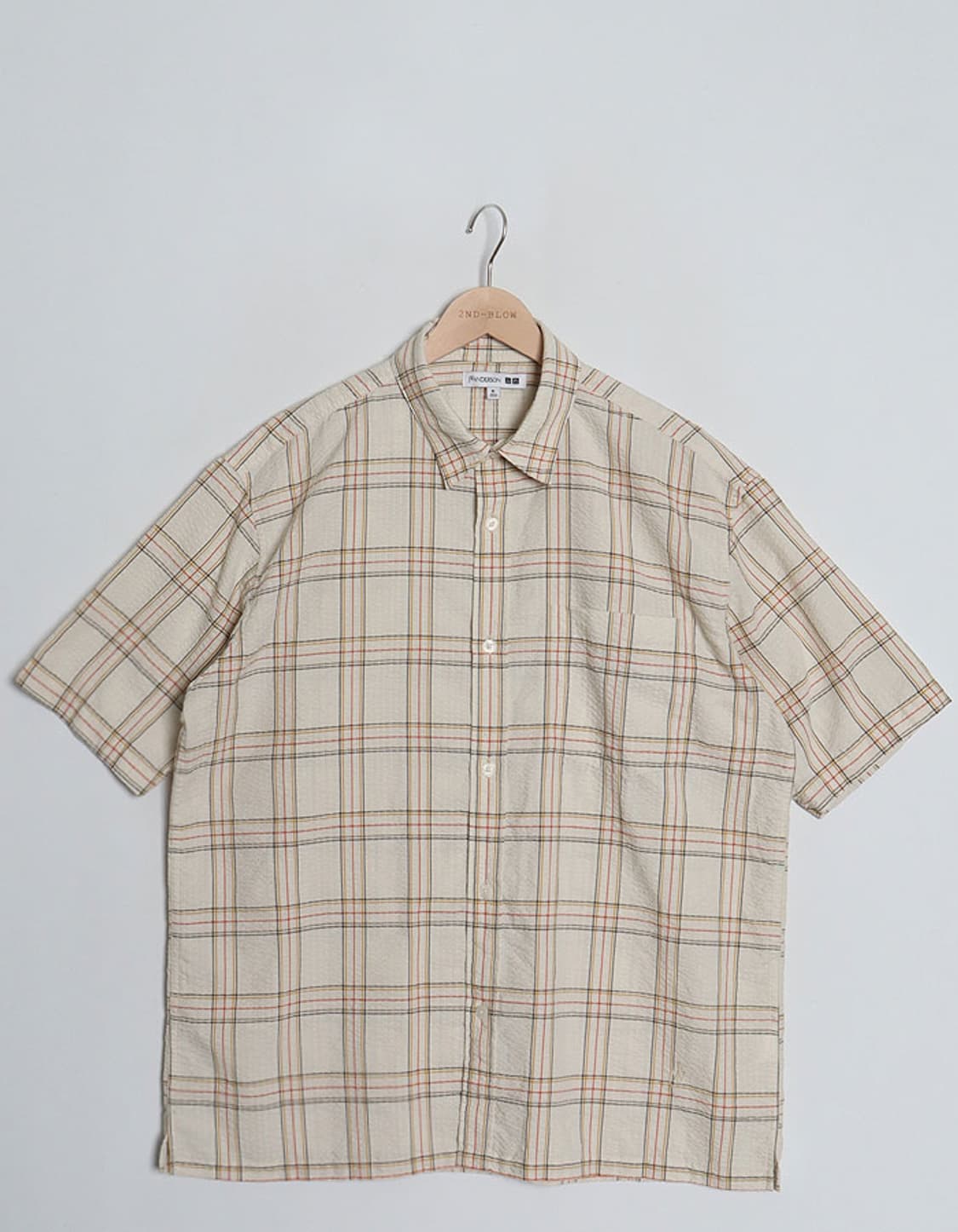 UQ x JW ANDERSON Seersucker Check Shirts 상품이미지1