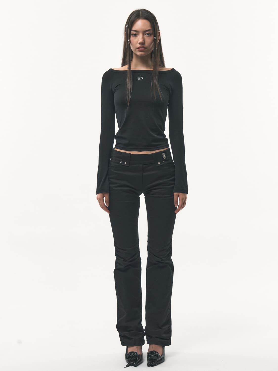 포더웨더 셔링 부츠컷 팬츠 M 상품이미지2