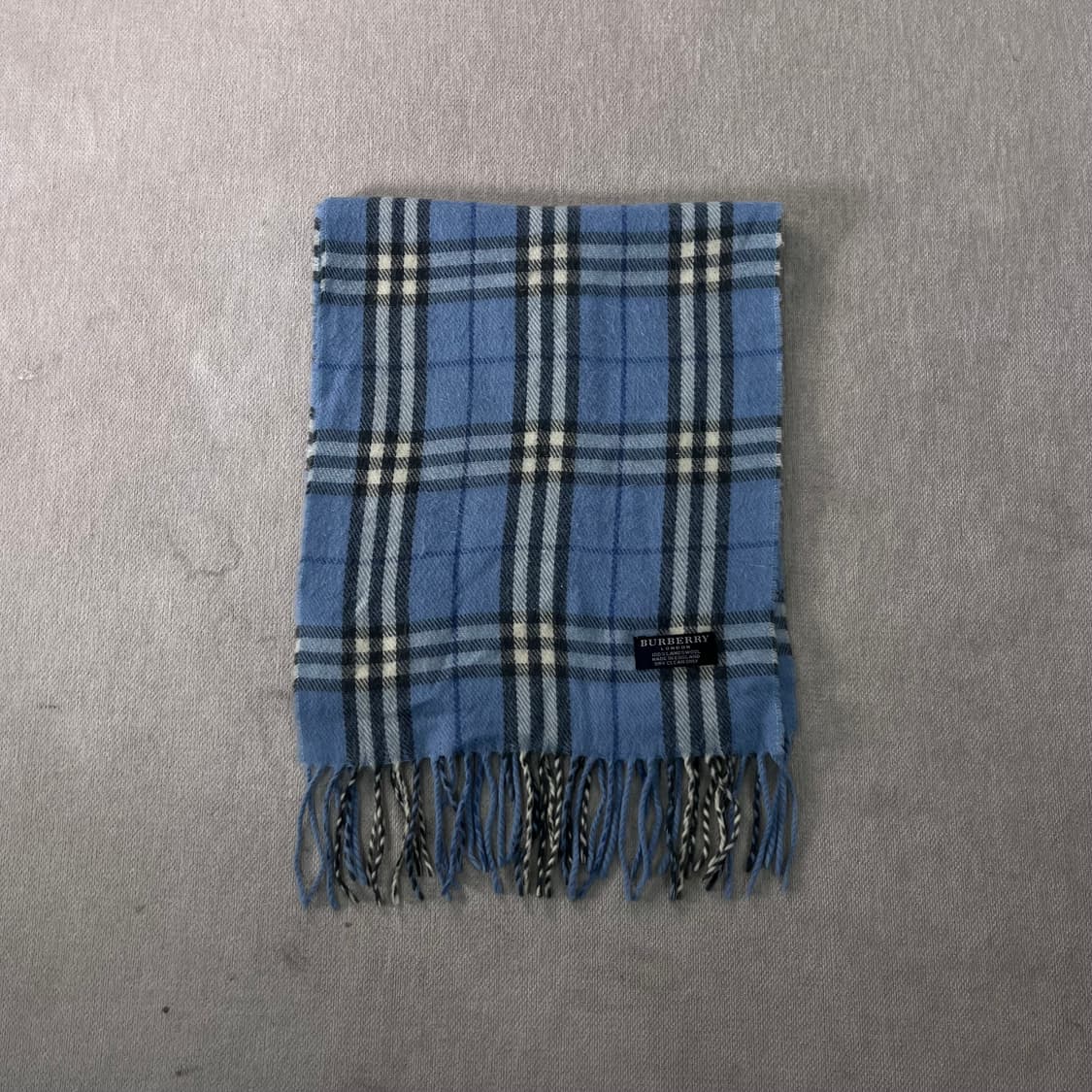버버리 노바체크 램스울 스카이블루 머플러 상품이미지2