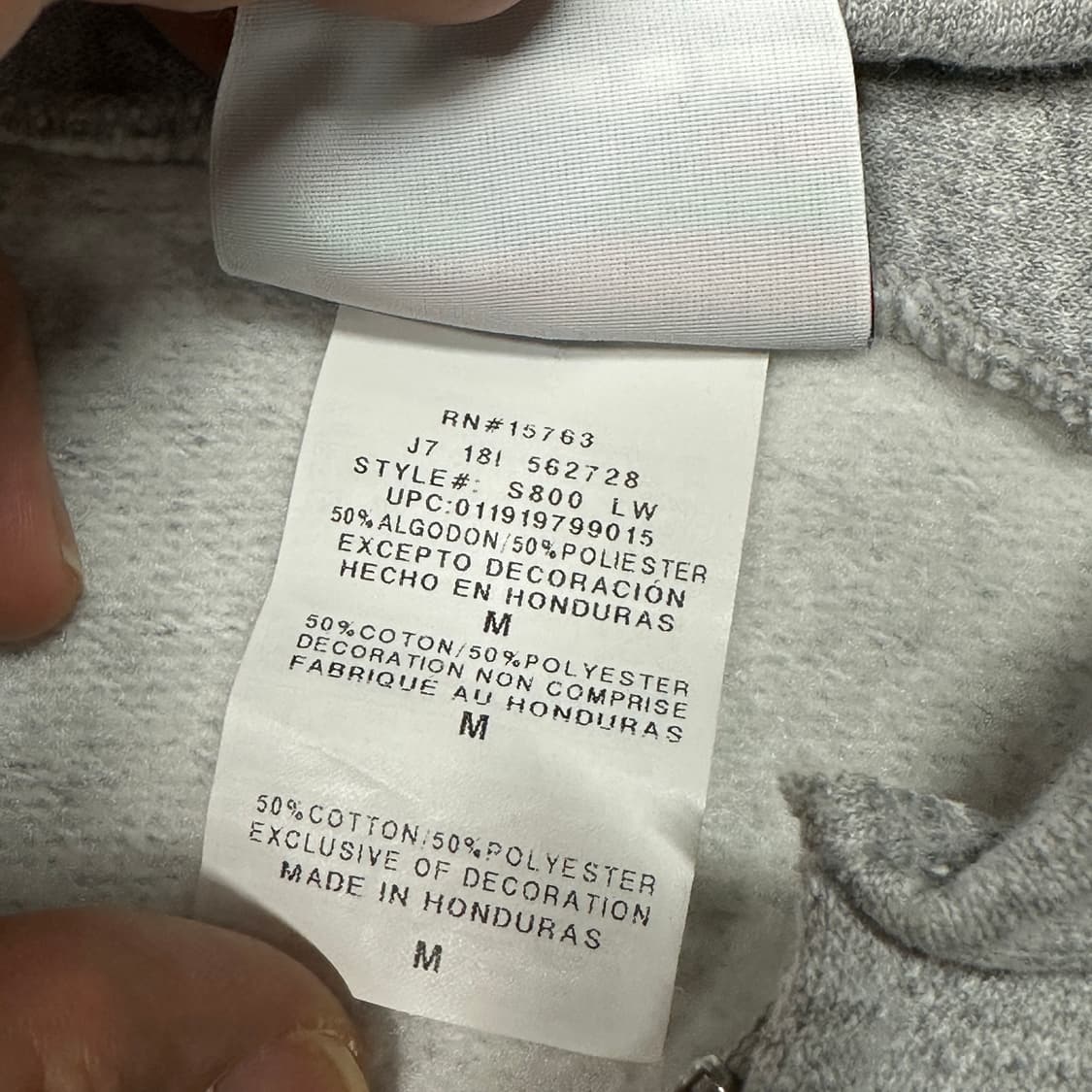 챔피온 회색 기모 후드집업 m 상품이미지3