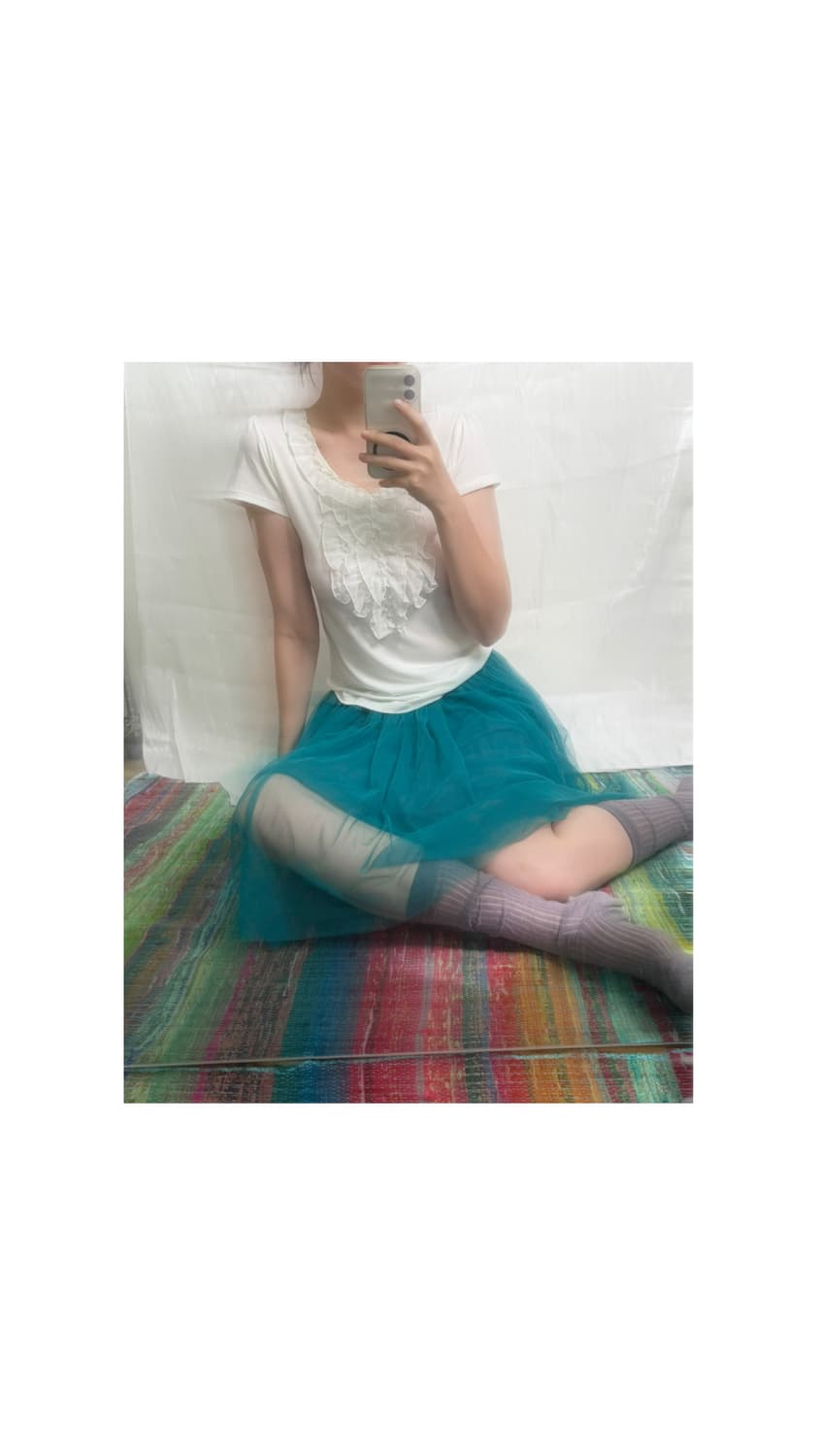 White Frill Top 상품이미지2