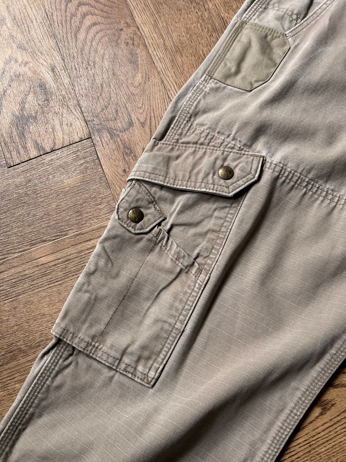 [36]칼하트 USA 데저트 탄 립스탑 더블니 워크 카고 팬츠 상품이미지5