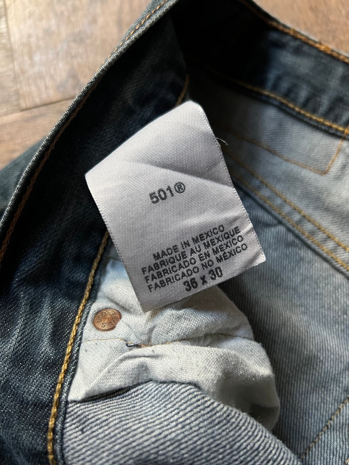 [36]리바이스 501 빈티지 워싱 스트레이트핏 데님 팬츠 상품이미지4