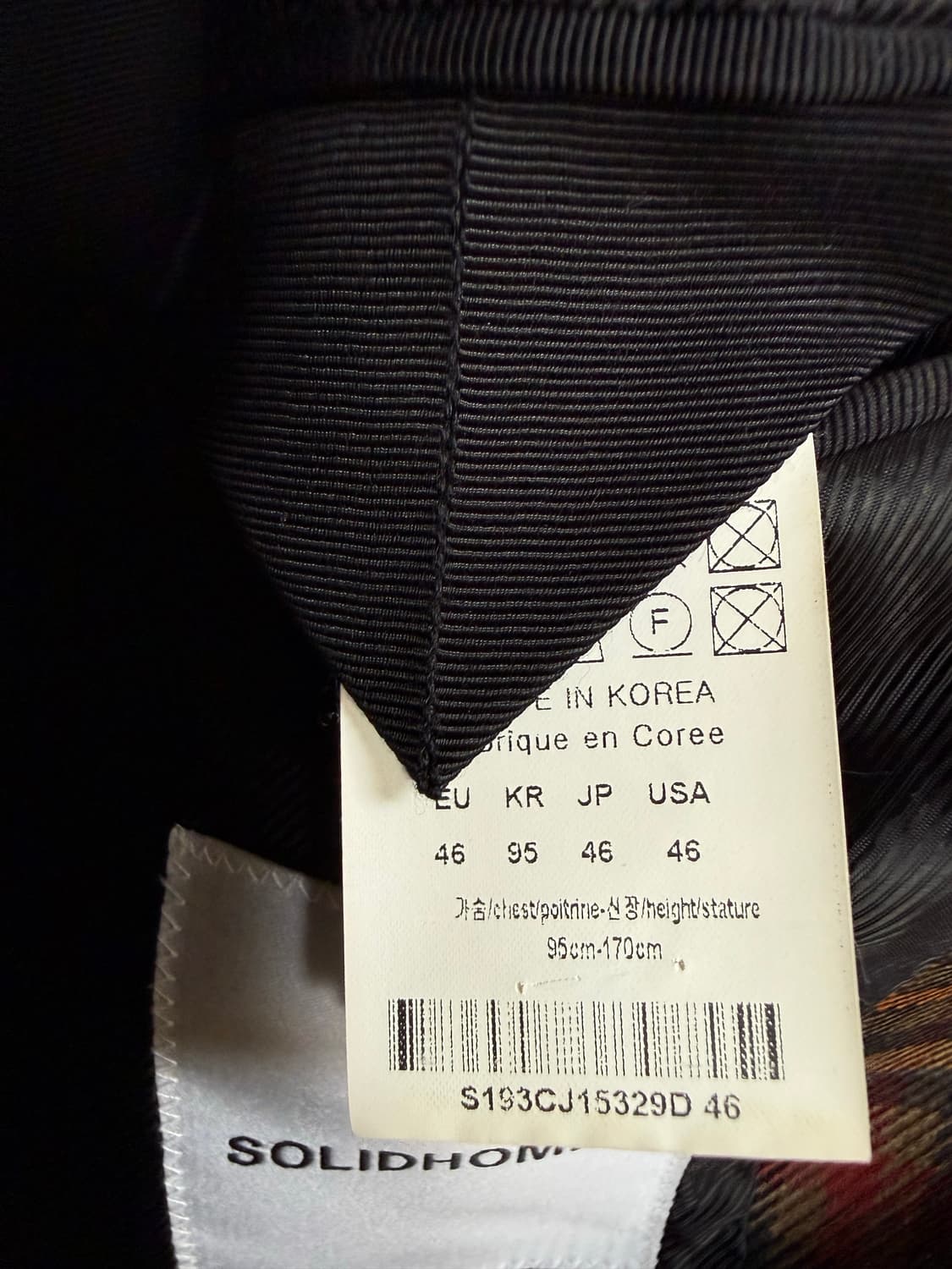 솔리드옴므 오버핏 체크 블레이저 (S193CJ15329D) 상품이미지7