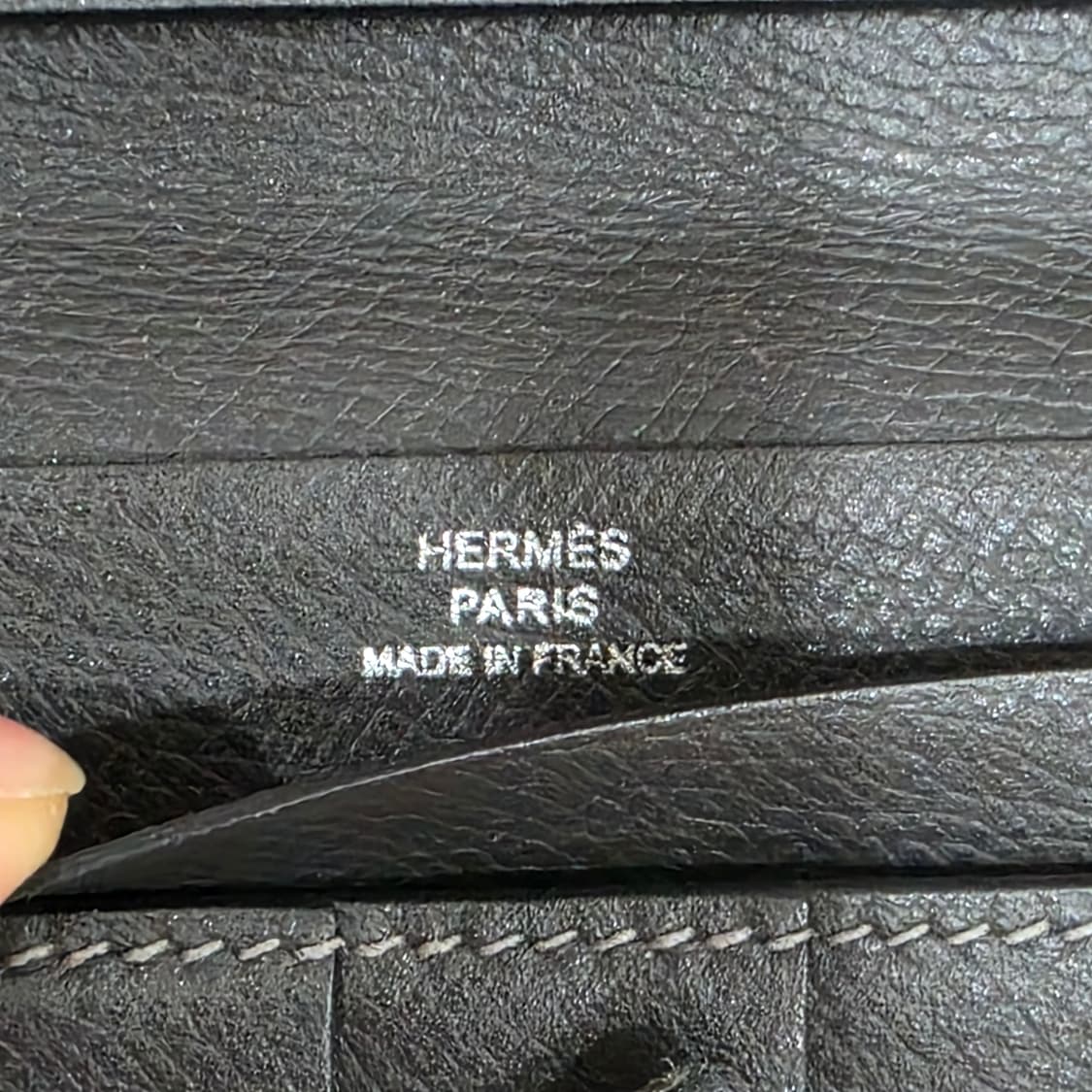 에르메스 베안 엡송  그레이 은장 장지갑 ㅁJ각인 상품이미지8