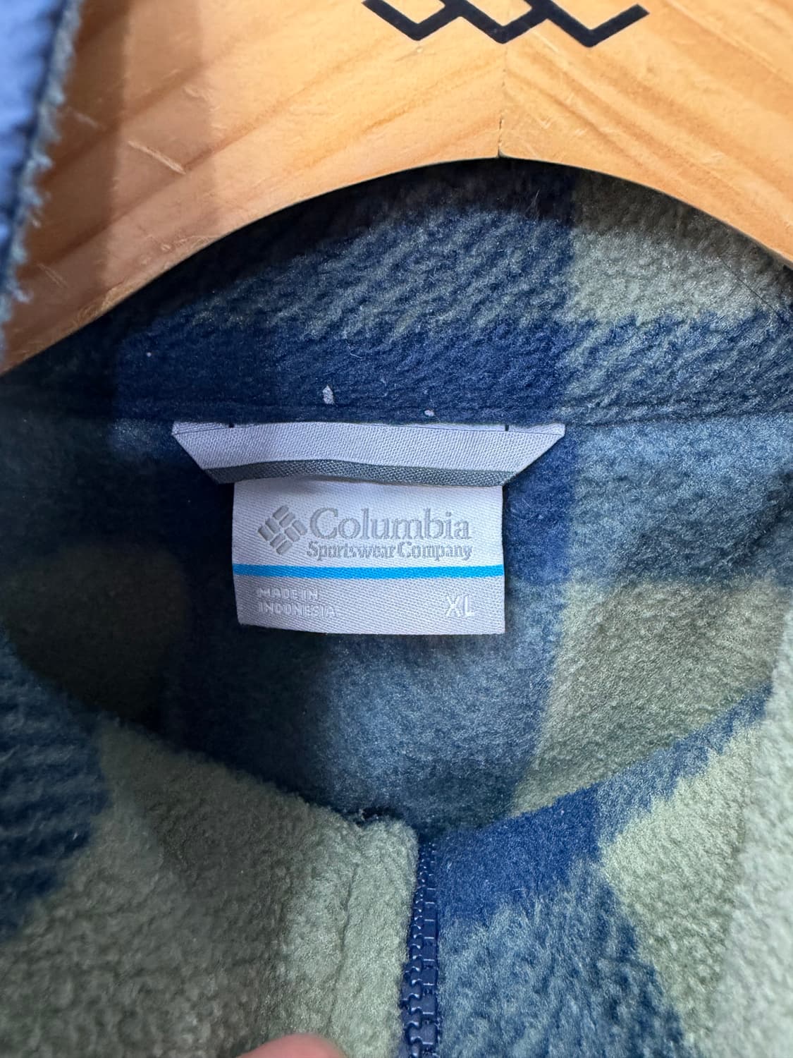 정품) 콜롬비아 체크 플리스 후리스자켓 XL 상품이미지5