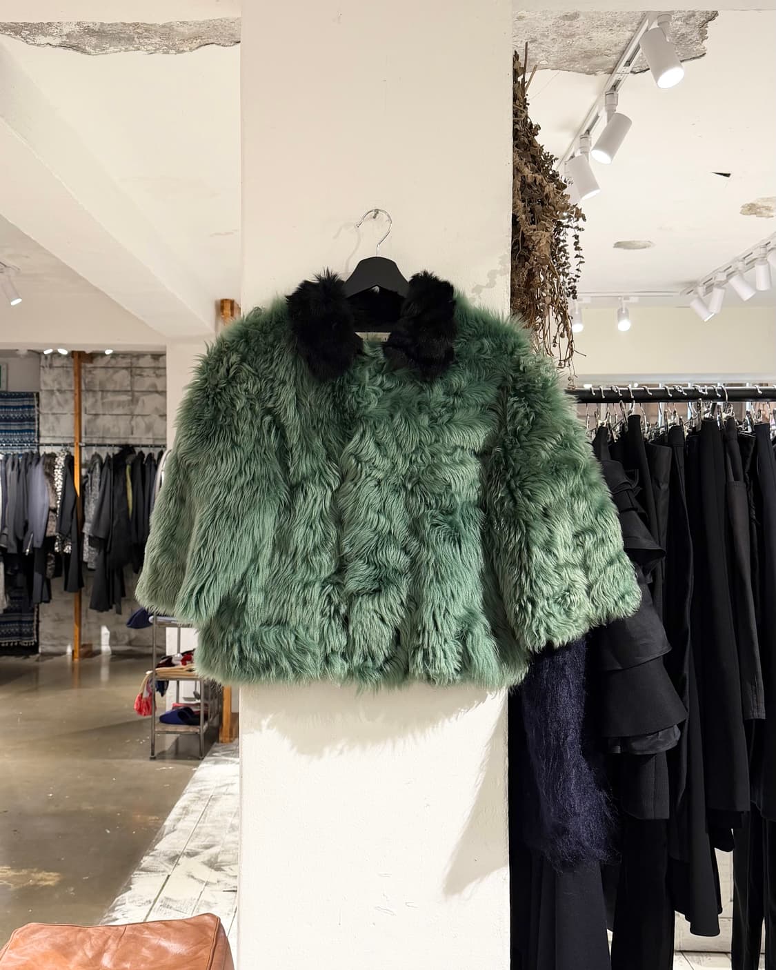 마르니 그린 윈터 에디션 2012 리얼퍼 램 시어링 퍼 자켓 상품이미지1