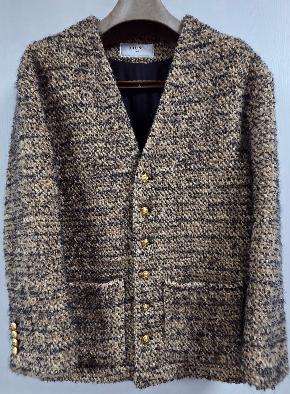 셀린느 Celine 트위드 오버사이즈 여성  가디건 34사이즈!! 상품이미지3