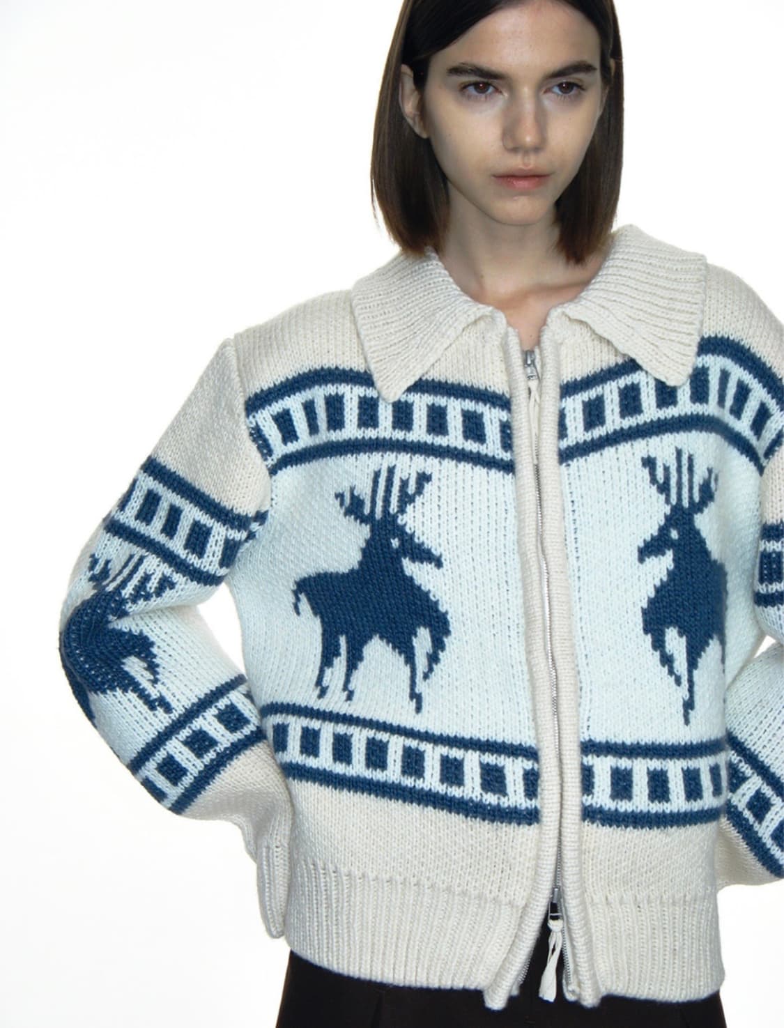 파르티멘토우먼 코위찬 니트집업 상품이미지4