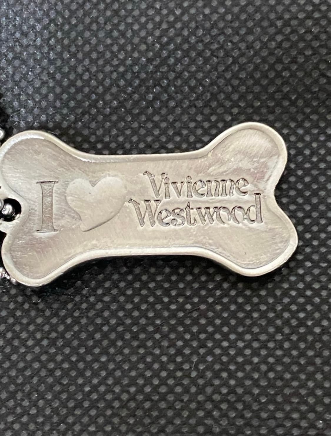 비비안웨스트우드 아카이브 레터링 orb 각인 도그택 팬던트 목걸이 상품이미지8