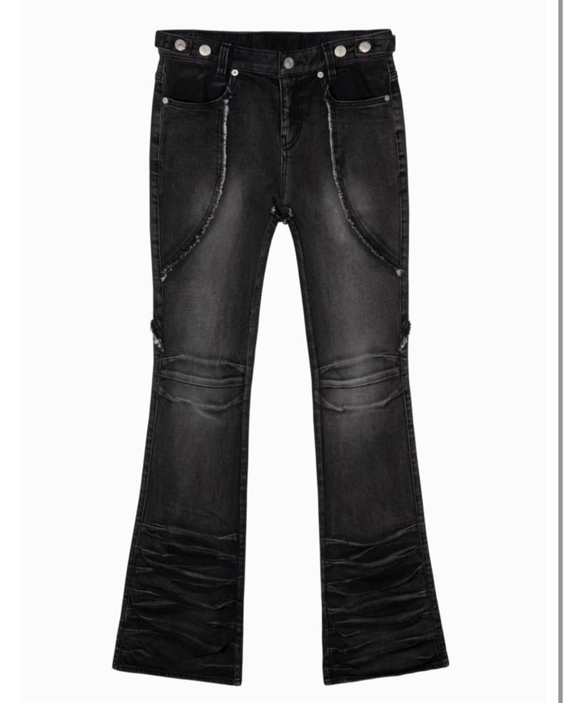 그레일즈 데님 raw edge denim flare pants 상품이미지1