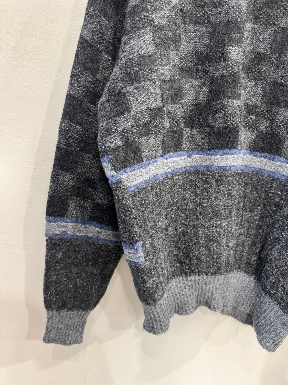 japan vintage wool 패턴 가디건 상품이미지9