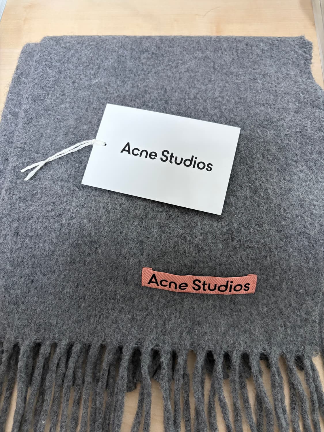 아크네 스튜디오 캐나다 내로우 뉴 울 머플러 그레이 멜란지 상품이미지1