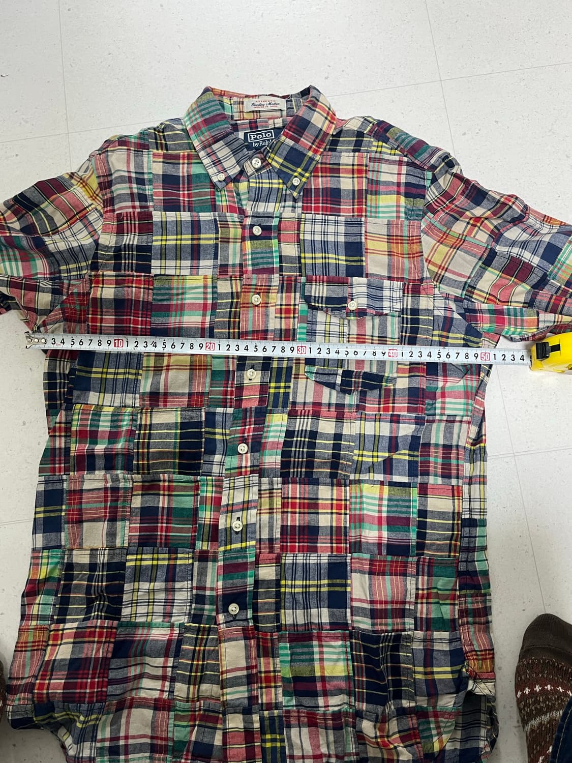 [클래식 S] 폴로 랄프로렌 마드라스 패치워크 버튼다운 셔츠 상품이미지5