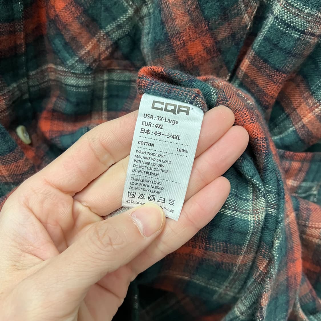 CQR 체크 플란넬 셔츠 남방 4XL 상품이미지4