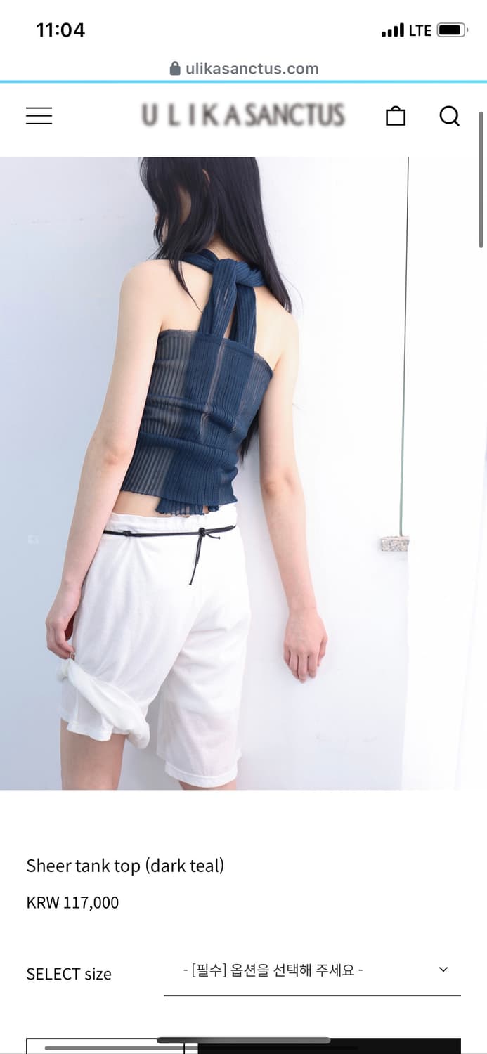 Ulika 울리카 상투스 Sheer tank top 상품이미지2