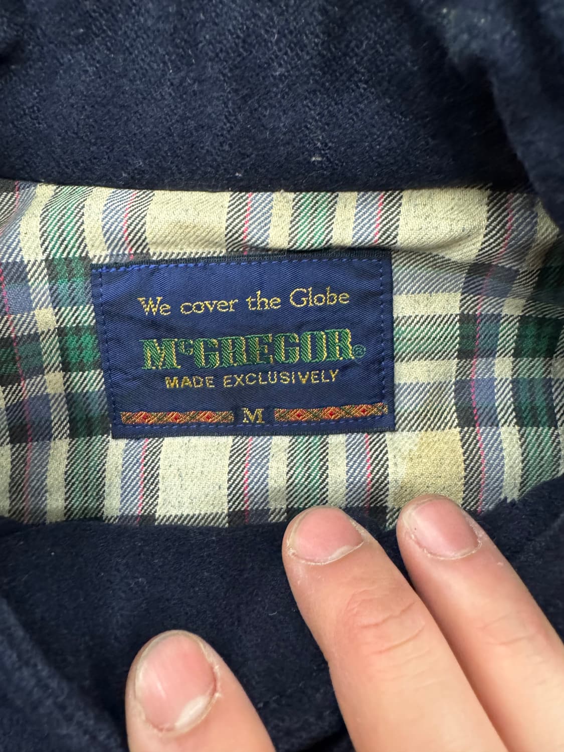 M)맥그리거 빈티지 네이비 울 봄버자켓 상품이미지5