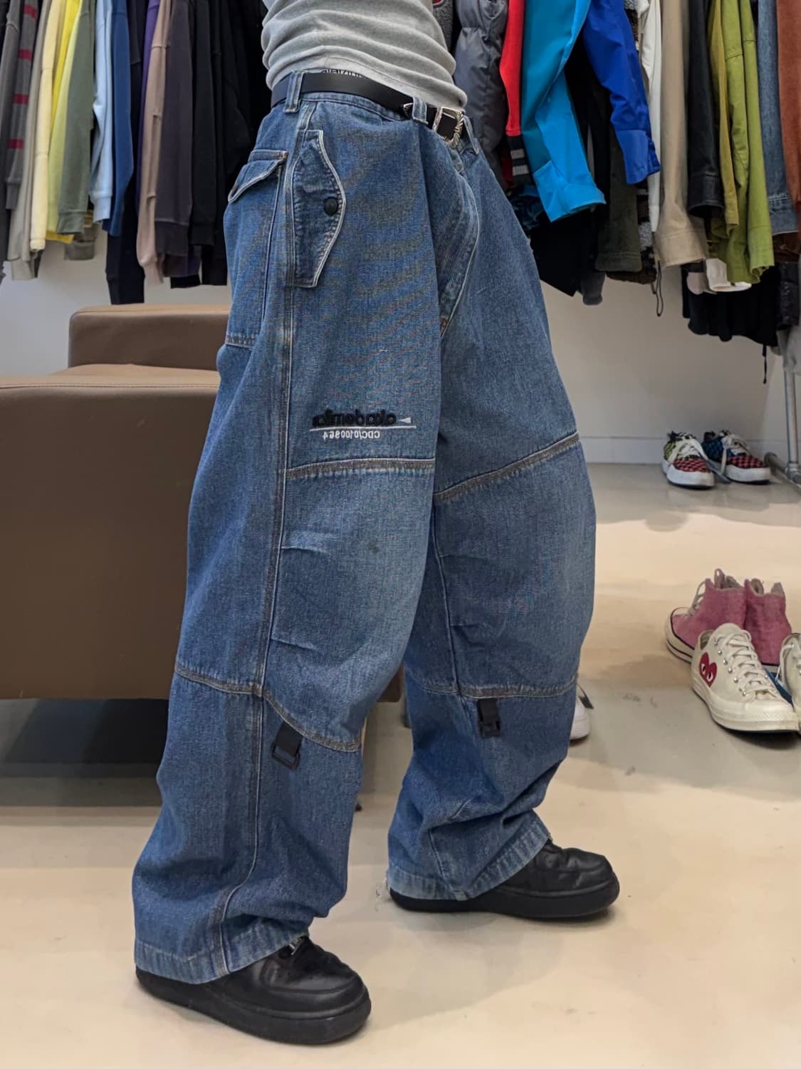 아카데믹스 데님 와이드 팬츠 상품이미지7