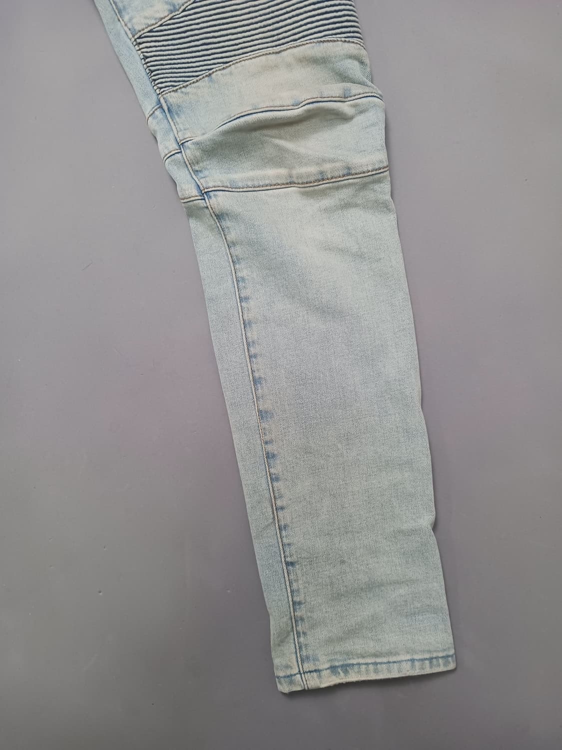 [30] 발망 라이트블루 워싱 바이커진 청바지 상품이미지5