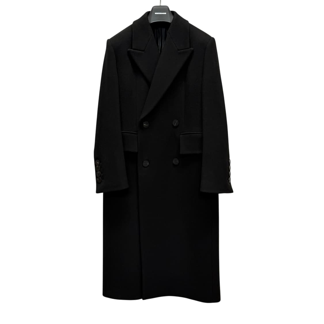 우영미 피크드 라펠 더블 코트 (95)  상품이미지1