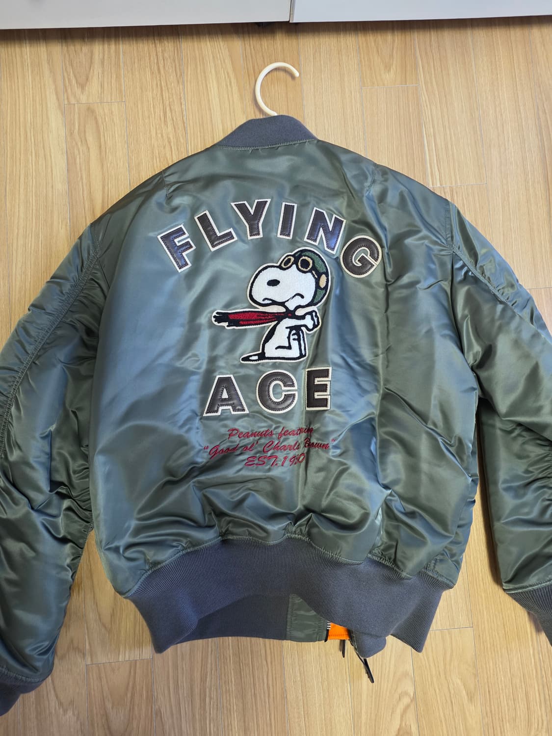 XL 알파인더스트리 플라잉에이스 스누피 마원 항공점퍼 상품이미지1