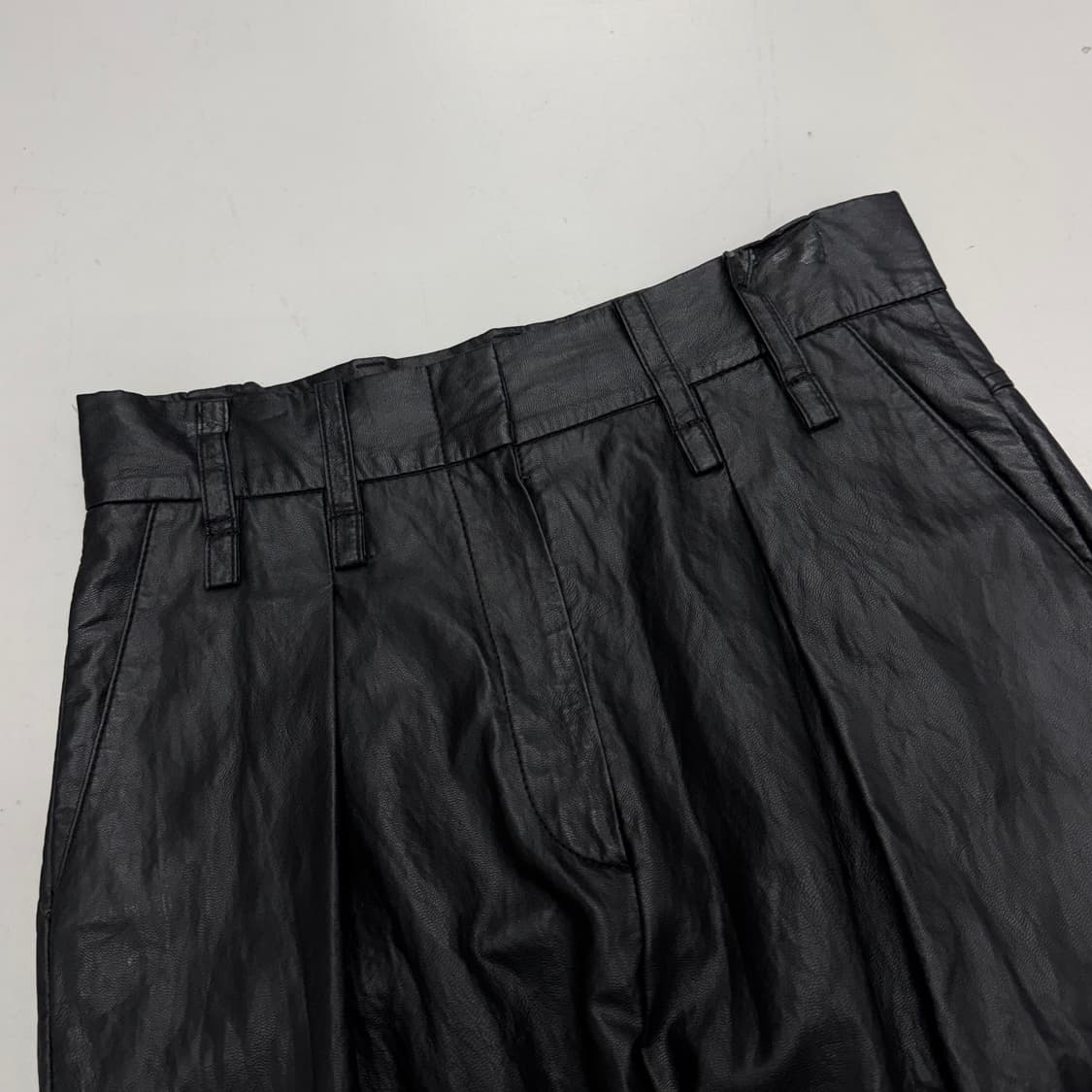 마뗑킴 레더팬츠 블랙 상품이미지4