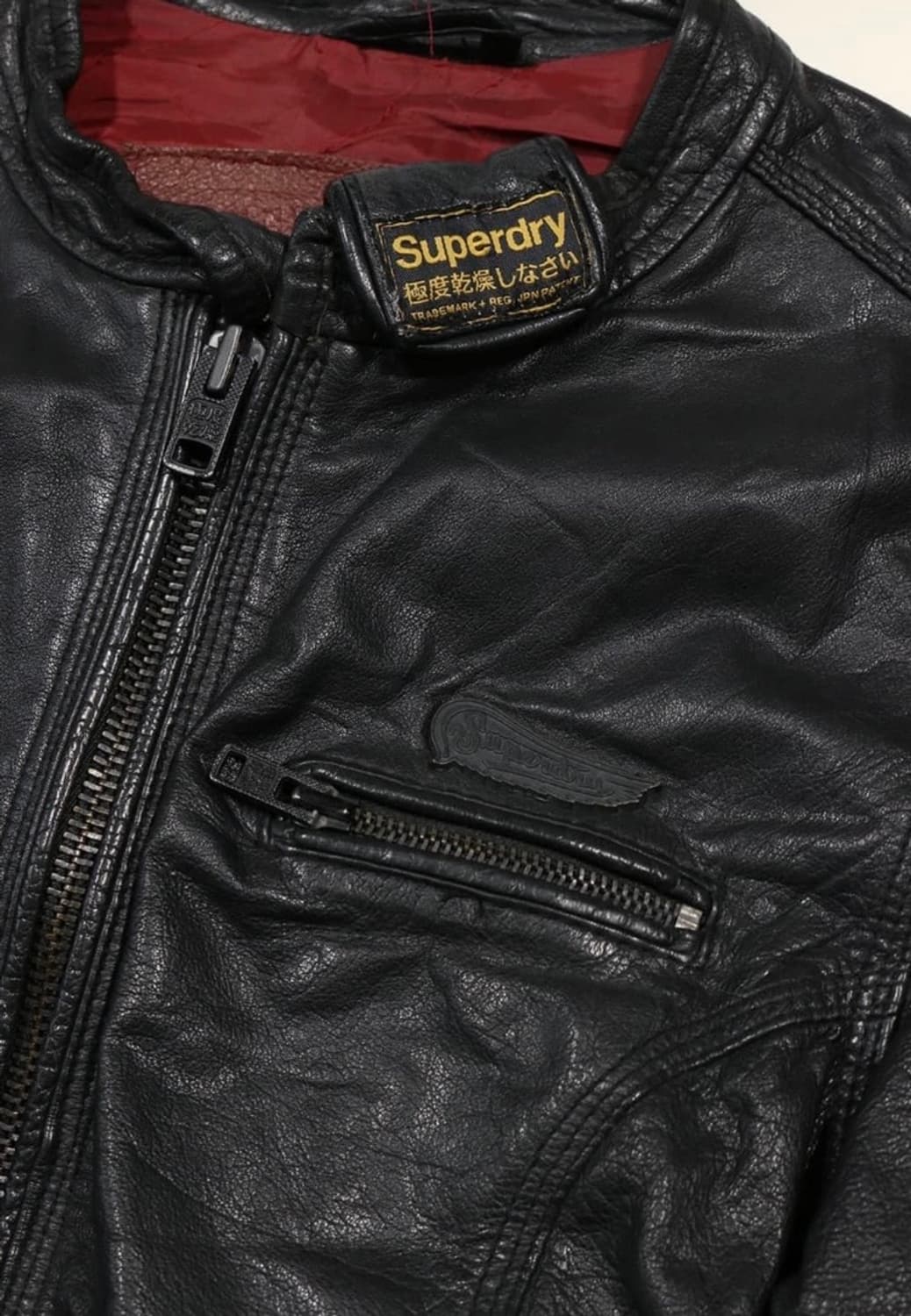 빈티지 슈퍼드라이 레더 바이커 자켓 상품이미지4