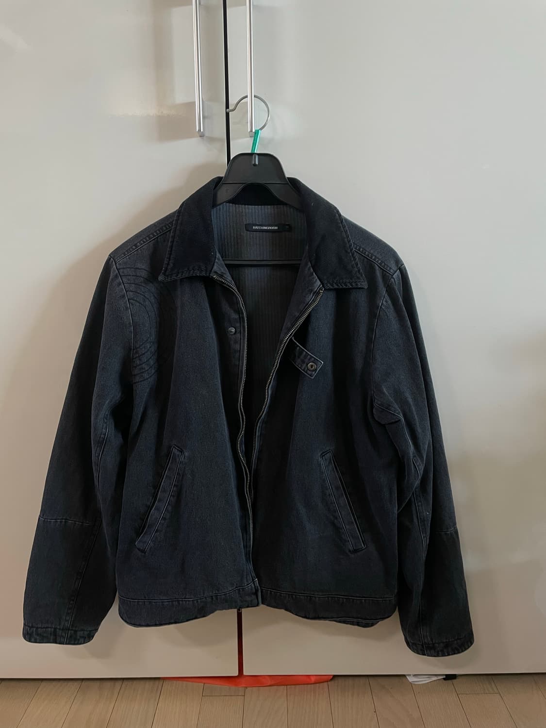 해칭룸 데님 워크 자켓 다이드 블랙 상품이미지3