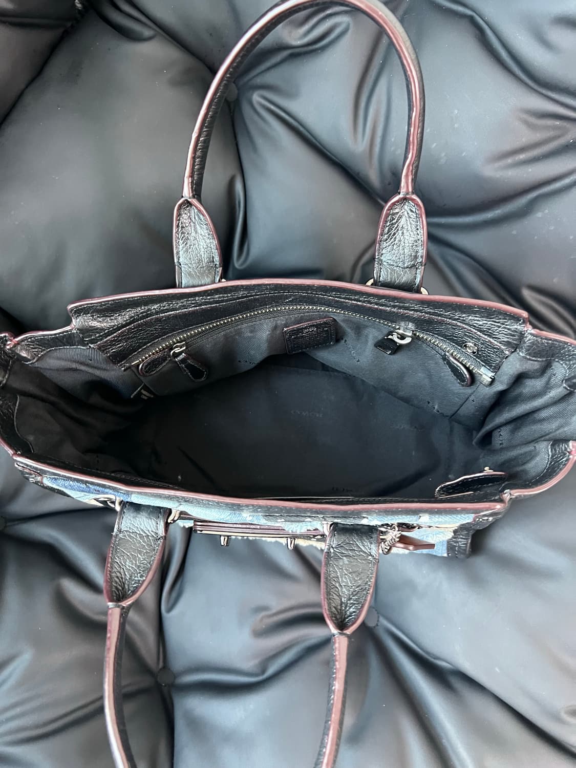 코치 패치워크 데님 토트백 상품이미지7