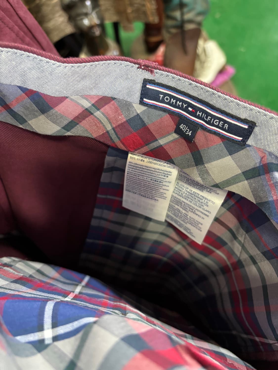 타미 힐피거(Tommy Hilfiger) 버건디 남성 치노 팬츠 상품이미지2