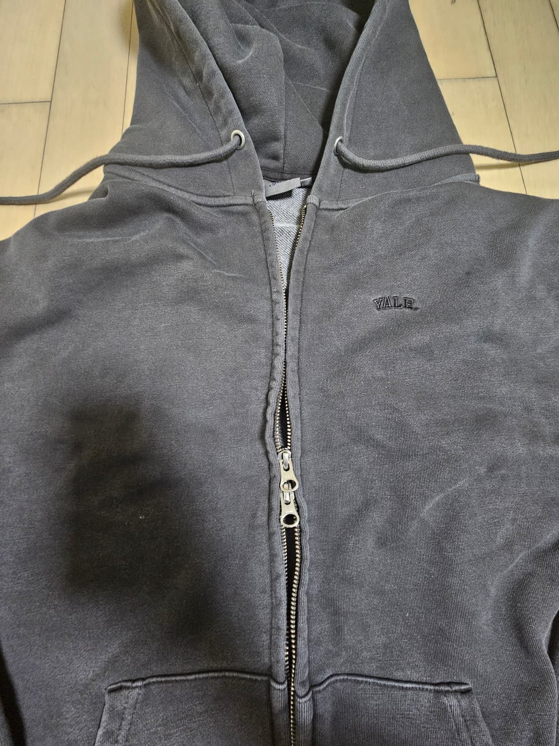 예일 후드집업 XL 회색 상품이미지1