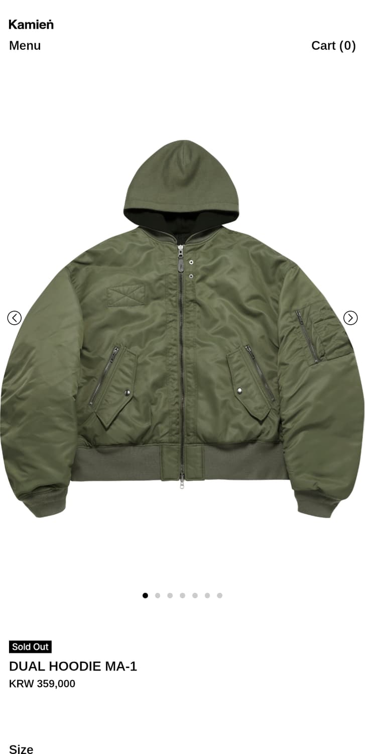 kamien dual hoodie ma-1 상품이미지1