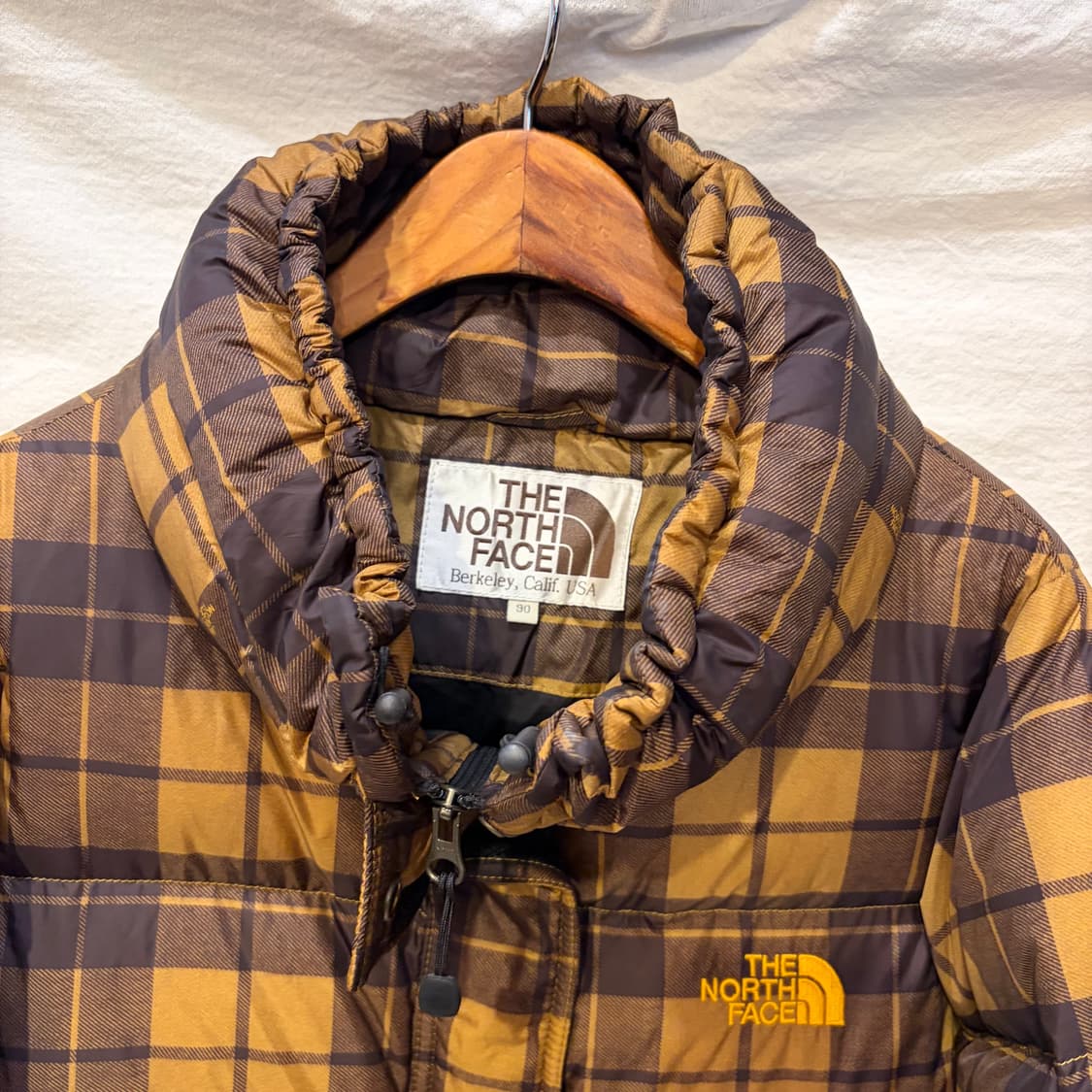 노스페이스 화이트라벨 눕시 700 체크 패딩 자켓 구스다운 상품이미지2