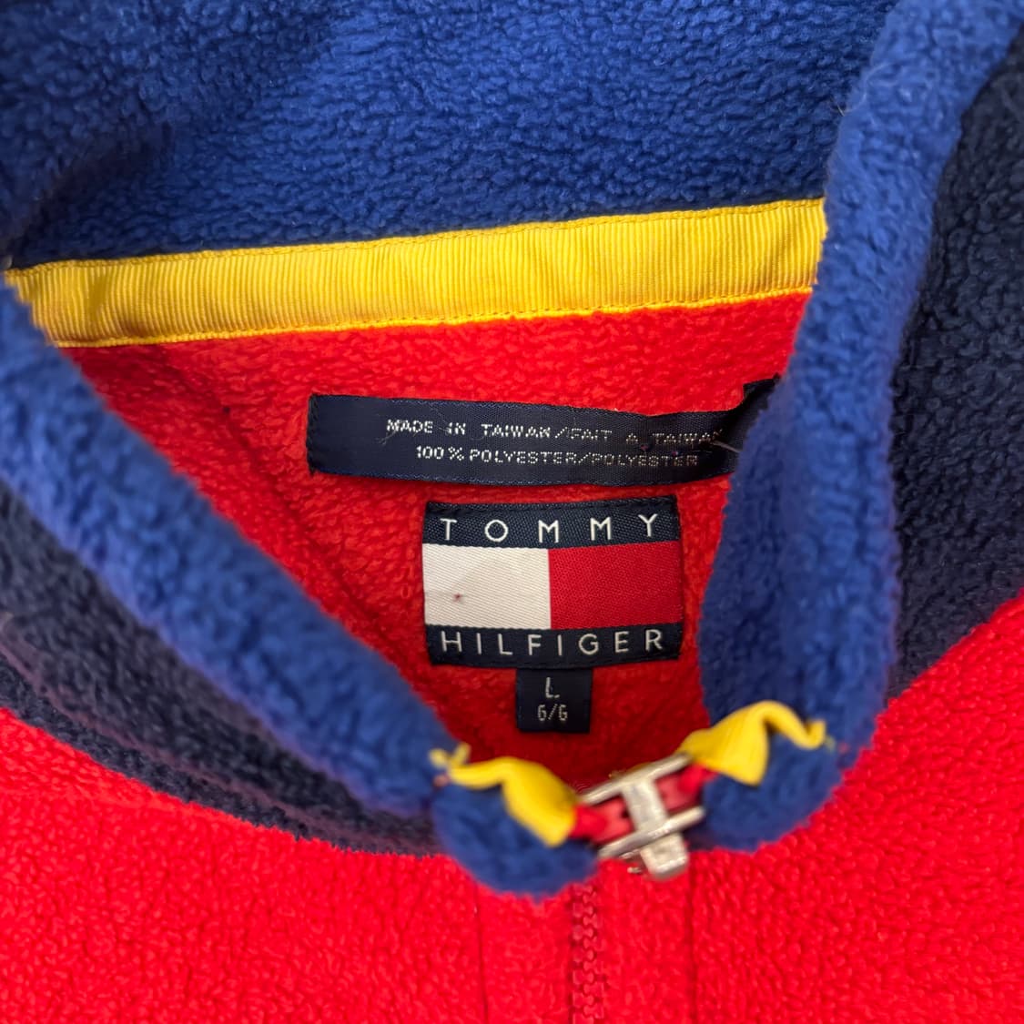 타미힐피거 레드 플리스 하프집업 상품이미지3