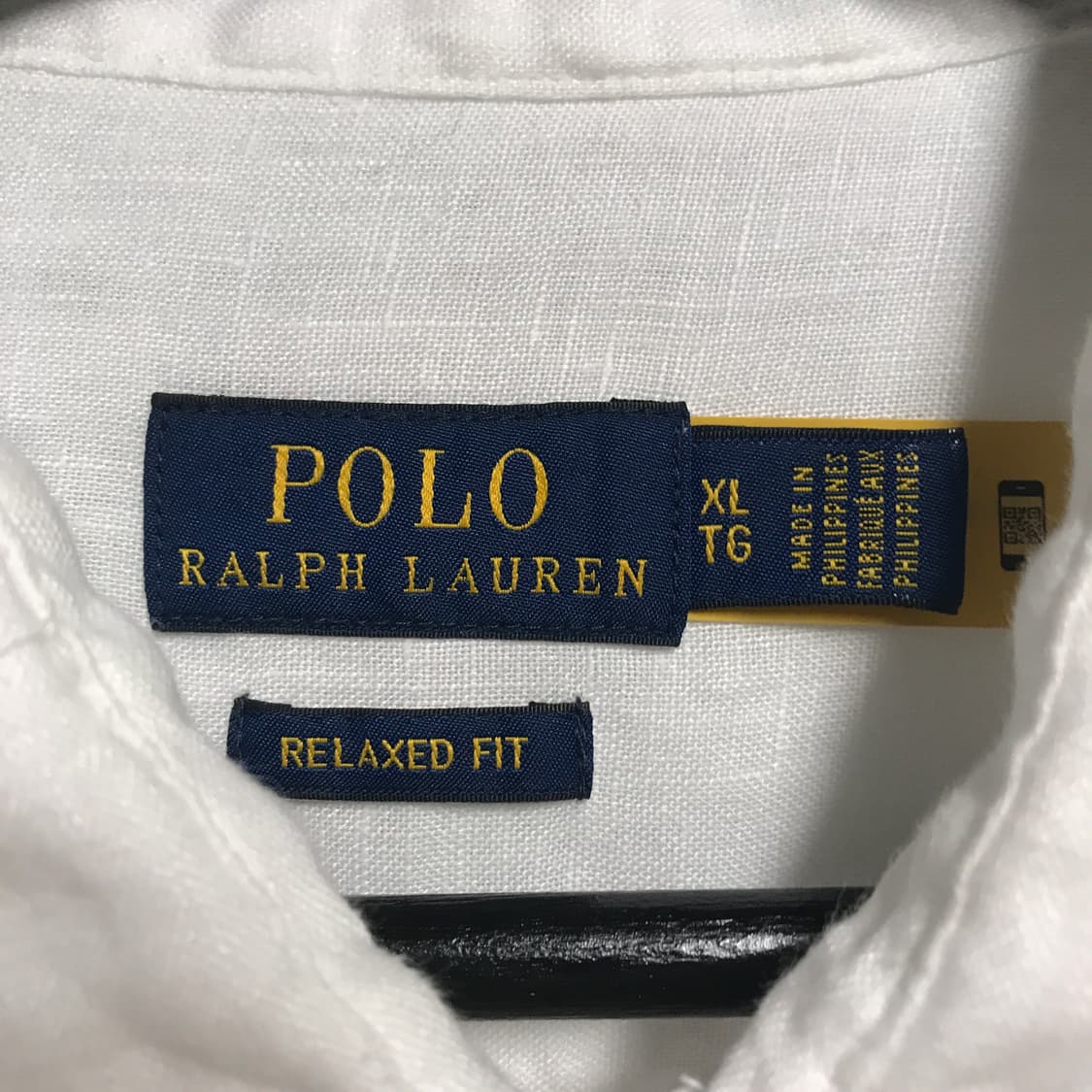 폴로 랄프로렌 QR 린넨 셔츠 화이트 XL 상품이미지5