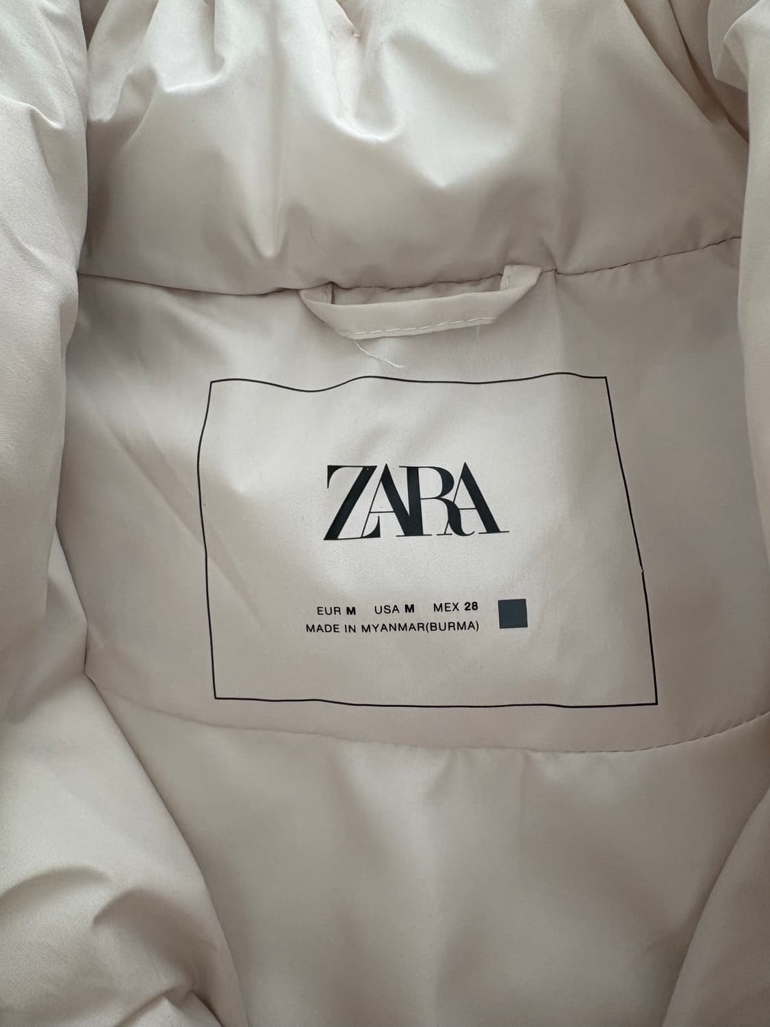 자라 아이보리 숏푸퍼 패딩 상품이미지2